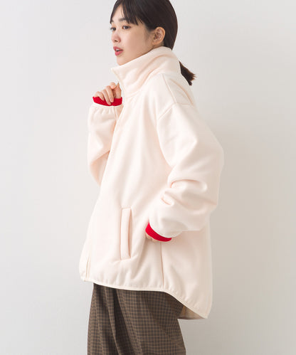 【OMNES】裏起毛ボンディング スタンドジップオーバーサイズブルゾン【253W427OMN031】