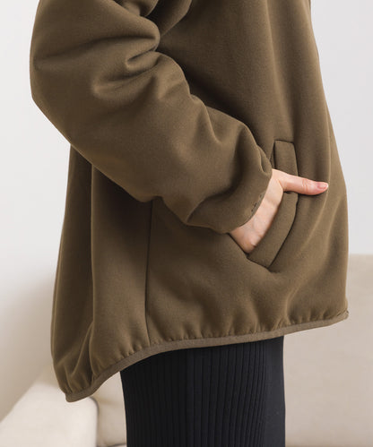 【OMNES】裏起毛ボンディング スタンドジップオーバーサイズブルゾン【253W427OMN031】