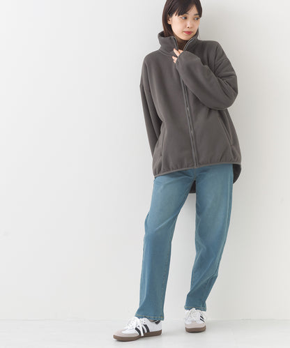 【OMNES】裏起毛ボンディング スタンドジップオーバーサイズブルゾン【253W427OMN031】