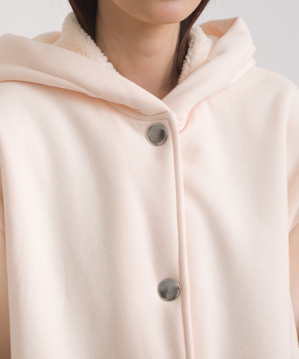 【OMNES】裏起毛ボンディングボタンフードコートアウター【253W427OMN032】