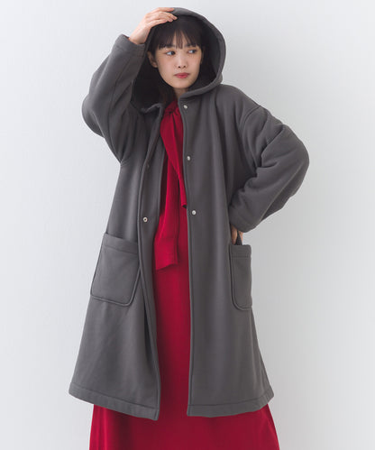 【OMNES】裏起毛ボンディングボタンフードコートアウター【253W427OMN032】