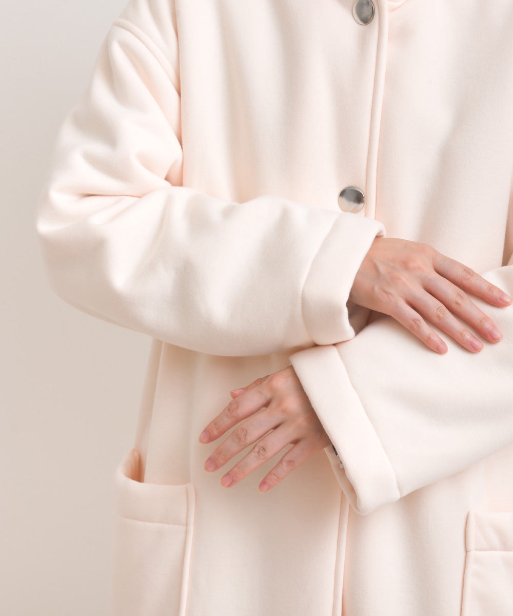 【OMNES】裏起毛ボンディングボタンフードコートアウター【253W427OMN032】