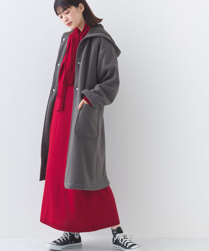 【OMNES】裏起毛ボンディングボタンフードコートアウター【253W427OMN032】