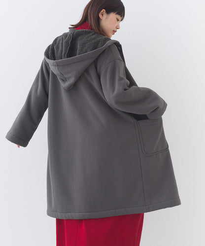 【OMNES】裏起毛ボンディングボタンフードコートアウター【253W427OMN032】