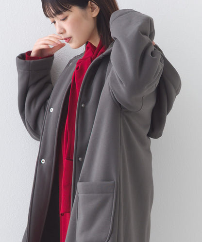 【OMNES】裏起毛ボンディングボタンフードコートアウター【253W427OMN032】