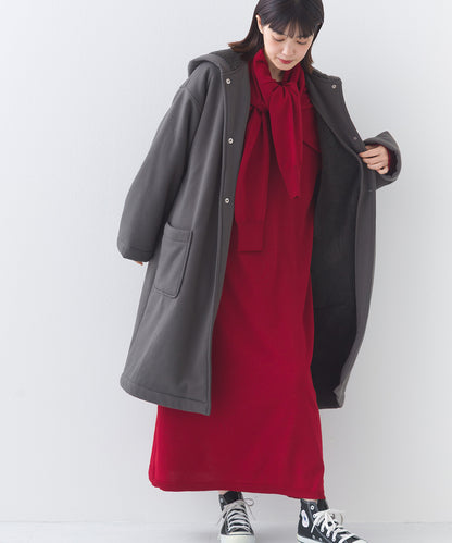 【OMNES】裏起毛ボンディングボタンフードコートアウター【253W427OMN032】