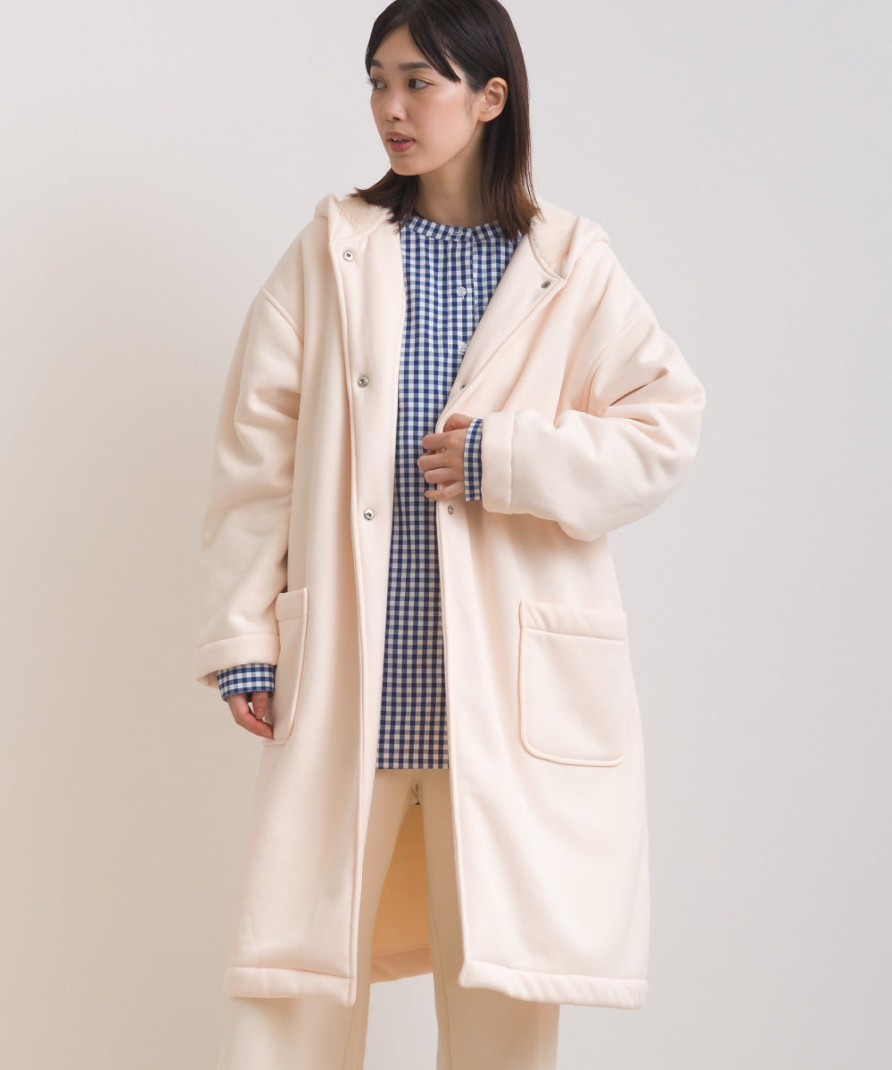 【OMNES】裏起毛ボンディングボタンフードコートアウター【253W427OMN032】