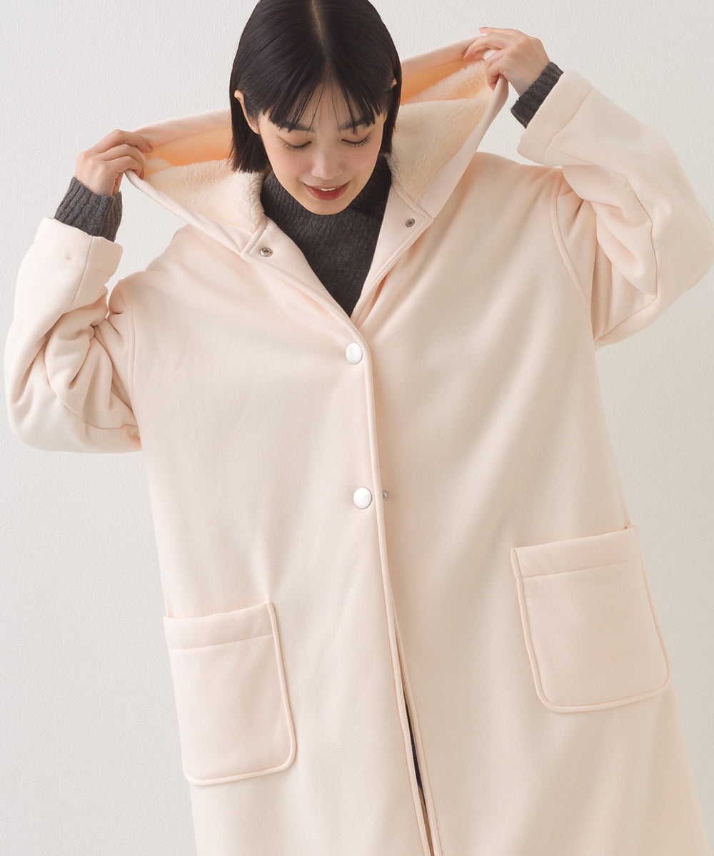 【OMNES】裏起毛ボンディングボタンフードコートアウター【253W427OMN032】