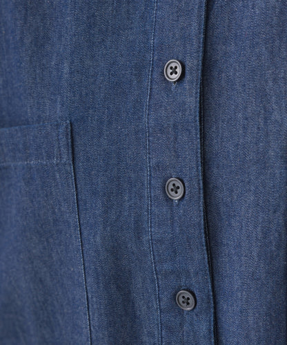 【OMNES】シャンブレーレギュラーカラープルオーバーシャツ【253W427OMN033】