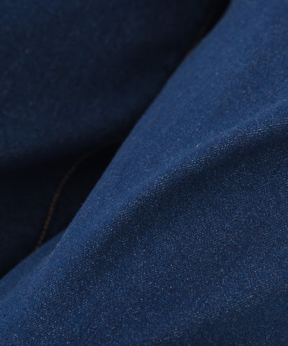 【OMNES】12oz ウォッシュ加工ハイウエストバルーンデニムパンツ【253W427OMN039】