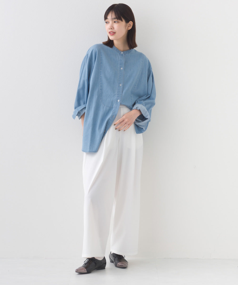 【OMNES】リップストップワイドタックパンツ【253W427OMN044】