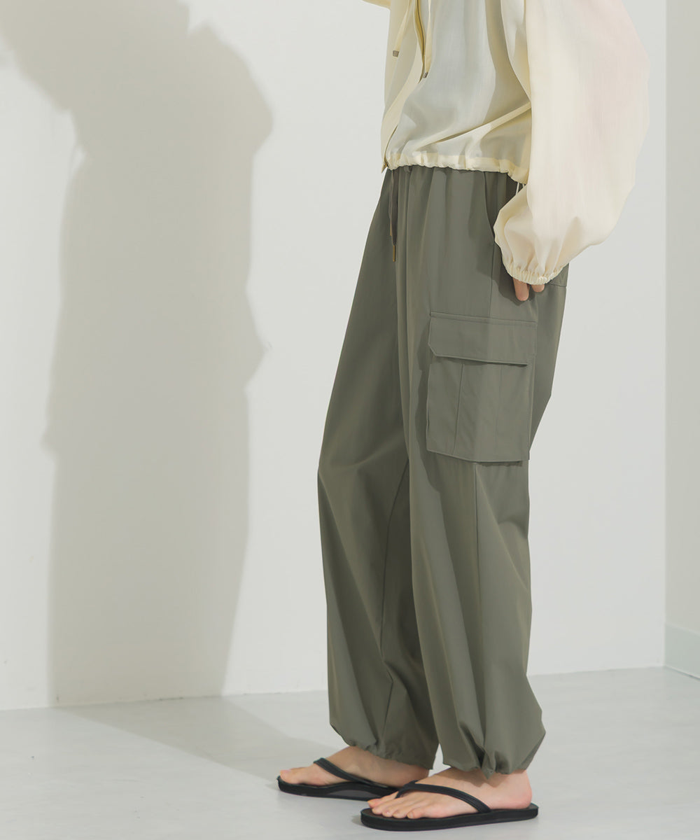 【OMNES】リップストップ裾ドロストカーゴワークパンツ【253W427OMN045】