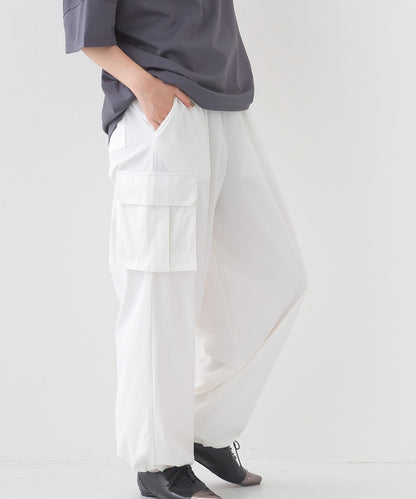【OMNES】リップストップ裾ドロストカーゴワークパンツ【253W427OMN045】