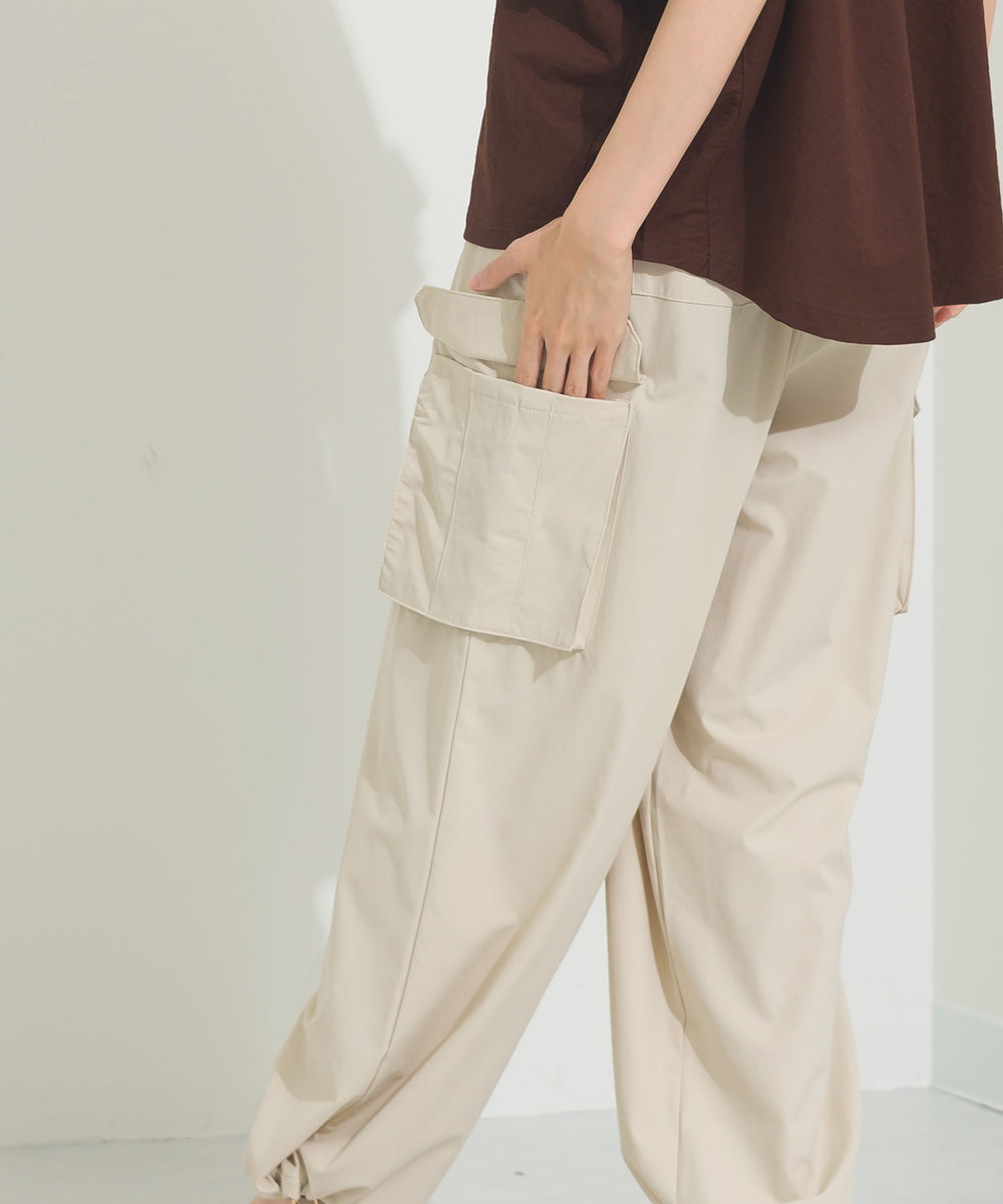 【OMNES】リップストップ裾ドロストカーゴワークパンツ【253W427OMN045】
