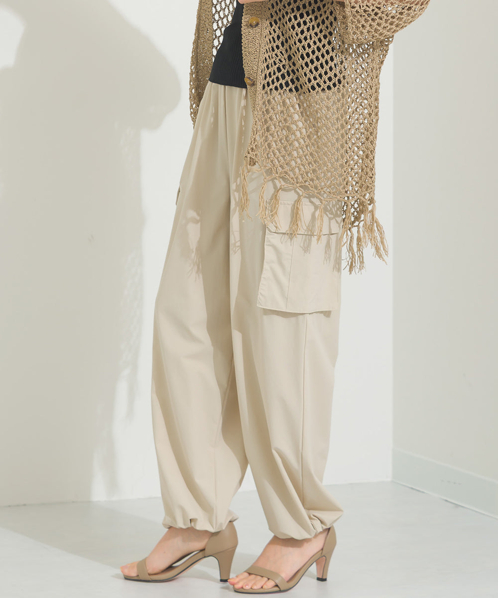 【OMNES】リップストップ裾ドロストカーゴワークパンツ【253W427OMN045】