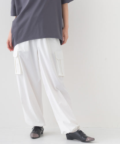 【OMNES】リップストップ裾ドロストカーゴワークパンツ【253W427OMN045】