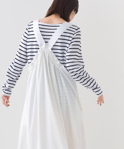 【OMNES】コットン長袖ボーダーTシャツ【253W427OMN048】