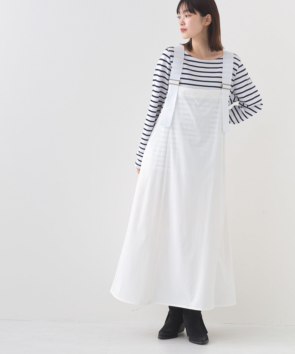 【OMNES】コットン長袖ボーダーTシャツ【253W427OMN048】