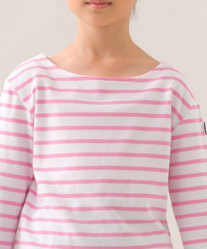 【OMNES】キッズ コットン長袖ボーダーTシャツ【253K427OMN049】
