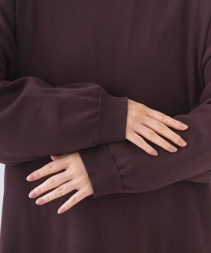 【OMNES】ハイゲージクルーネックリンキングニットロングワンピース【253W427OMN052】