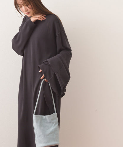 【OMNES】ハイゲージクルーネックリンキングニットロングワンピース【253W427OMN052】