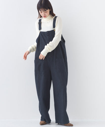 【OMNES】ランダムテレコタートルネック袖くしゅくしゅ長袖ニット【253W427OMN058】