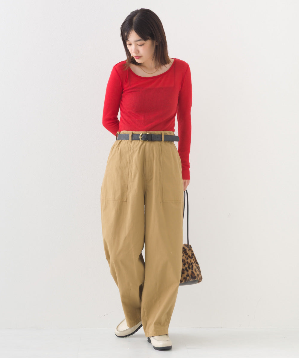 【OMNES】ワッシャーダンプ＆デニムバルーンカーゴパンツ【253W427OMN067】