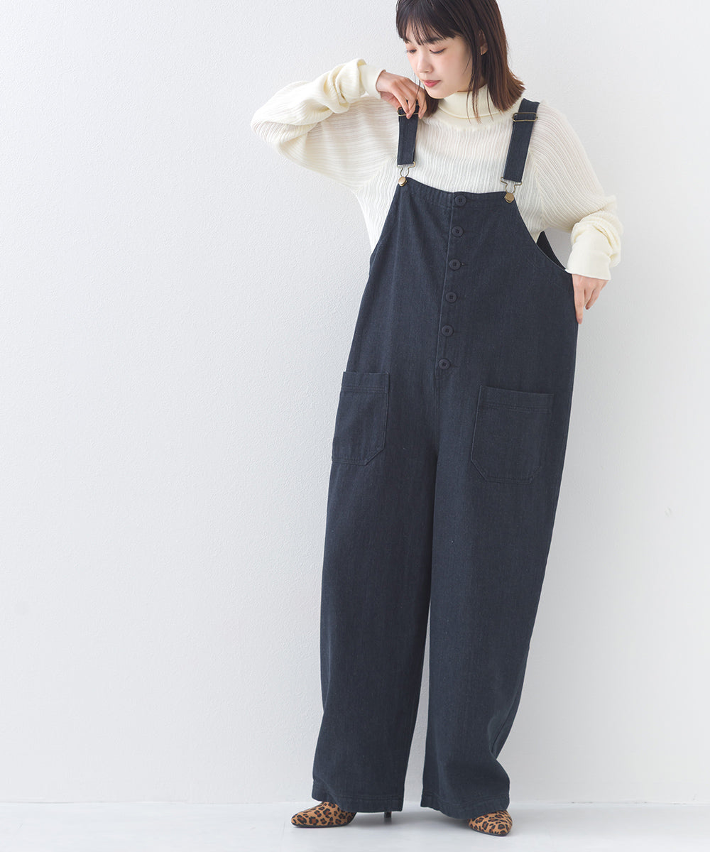 【OMNES】ワッシャーダンプ＆デニムサロペット【253W427OMN068】