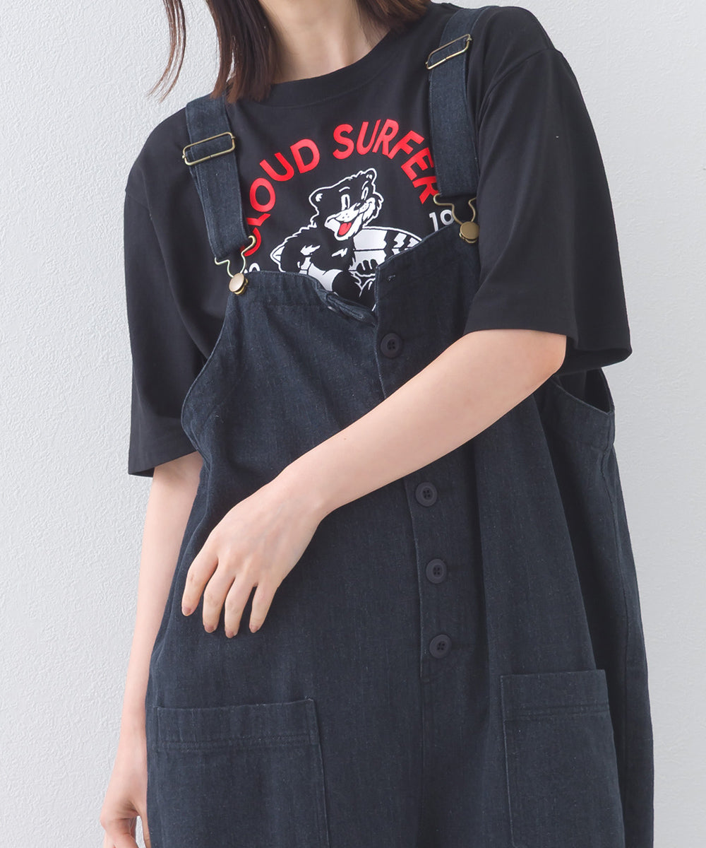 【OMNES】ワッシャーダンプ＆デニムサロペット【253W427OMN068】