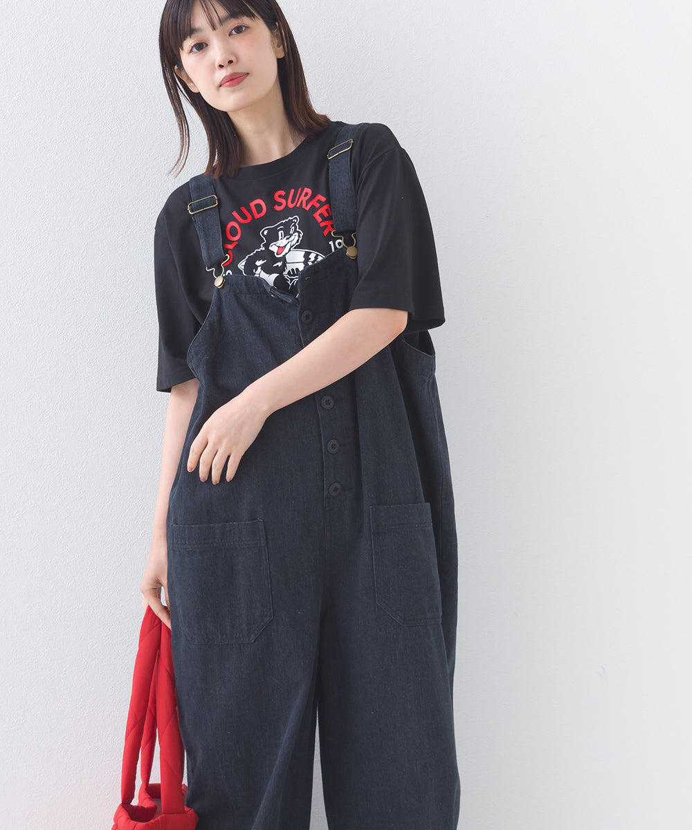 【OMNES】ワッシャーダンプ＆デニムサロペット【253W427OMN068】