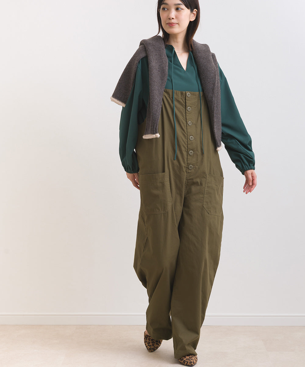 【OMNES】ワッシャーダンプ＆デニムサロペット【253W427OMN068】