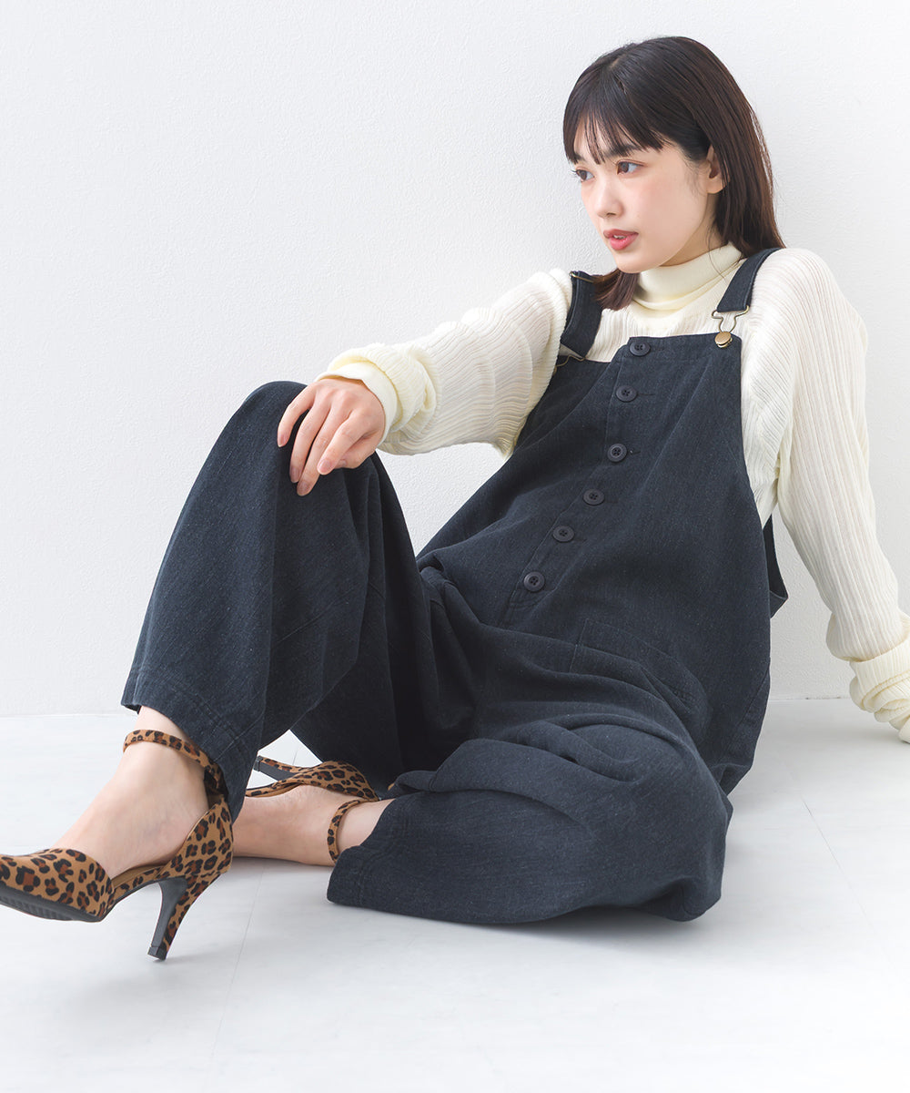 【OMNES】ワッシャーダンプ＆デニムサロペット【253W427OMN068】