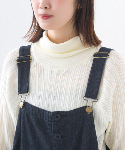 【OMNES】ワッシャーダンプ＆デニムサロペット【253W427OMN068】