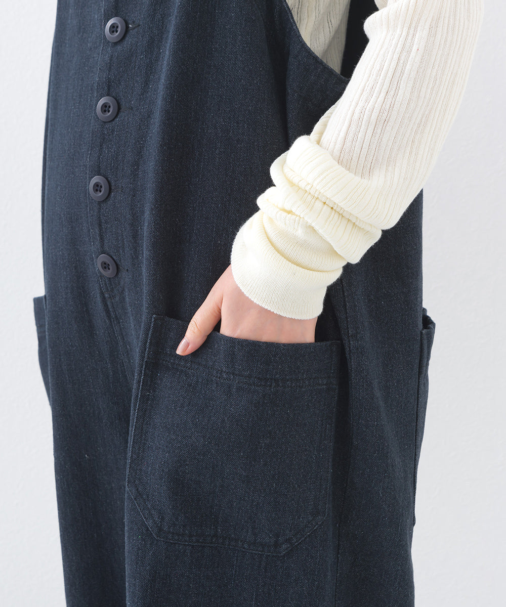 【OMNES】ワッシャーダンプ＆デニムサロペット【253W427OMN068】