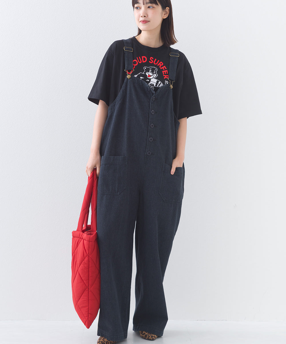 OMNES】ワッシャーダンプ＆デニムサロペット【253W427OMN068】