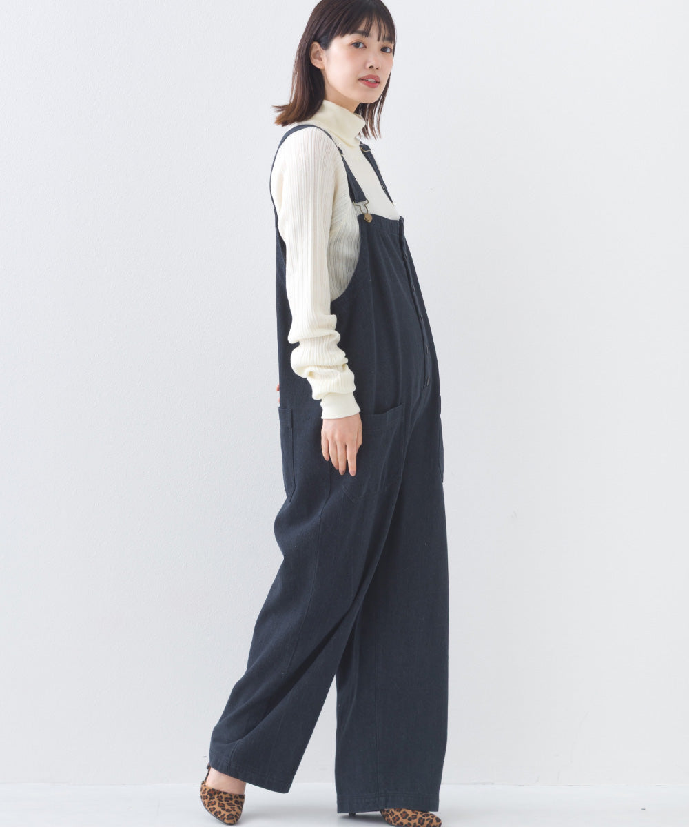 【OMNES】ワッシャーダンプ＆デニムサロペット【253W427OMN068】