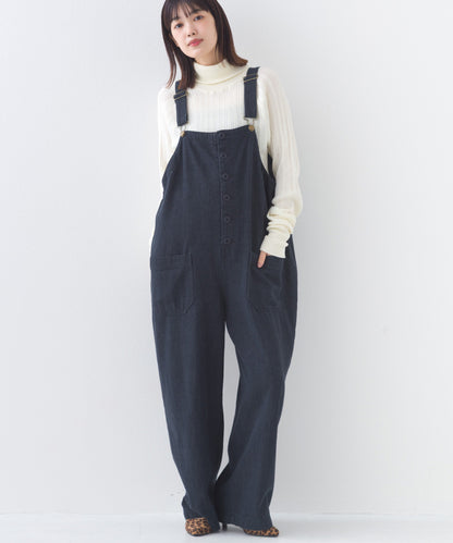 【OMNES】ワッシャーダンプ＆デニムサロペット【253W427OMN068】