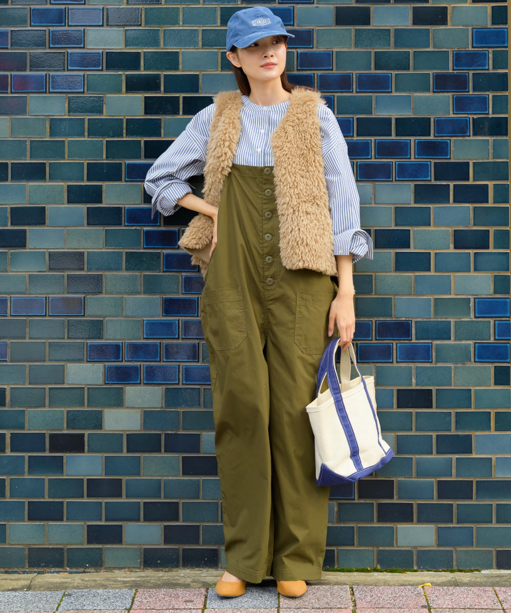 【OMNES】ワッシャーダンプ＆デニムサロペット【253W427OMN068】