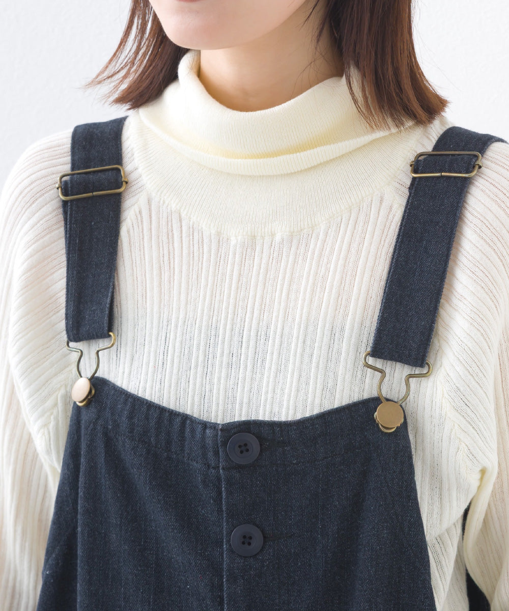 【OMNES】ワッシャーダンプ＆デニムサロペット【253W427OMN068】