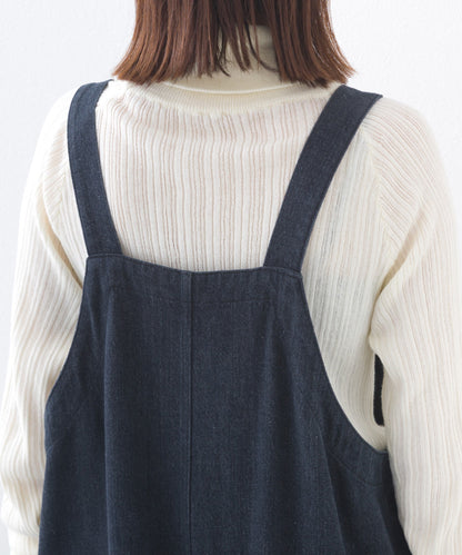 【OMNES】ワッシャーダンプ＆デニムサロペット【253W427OMN068】