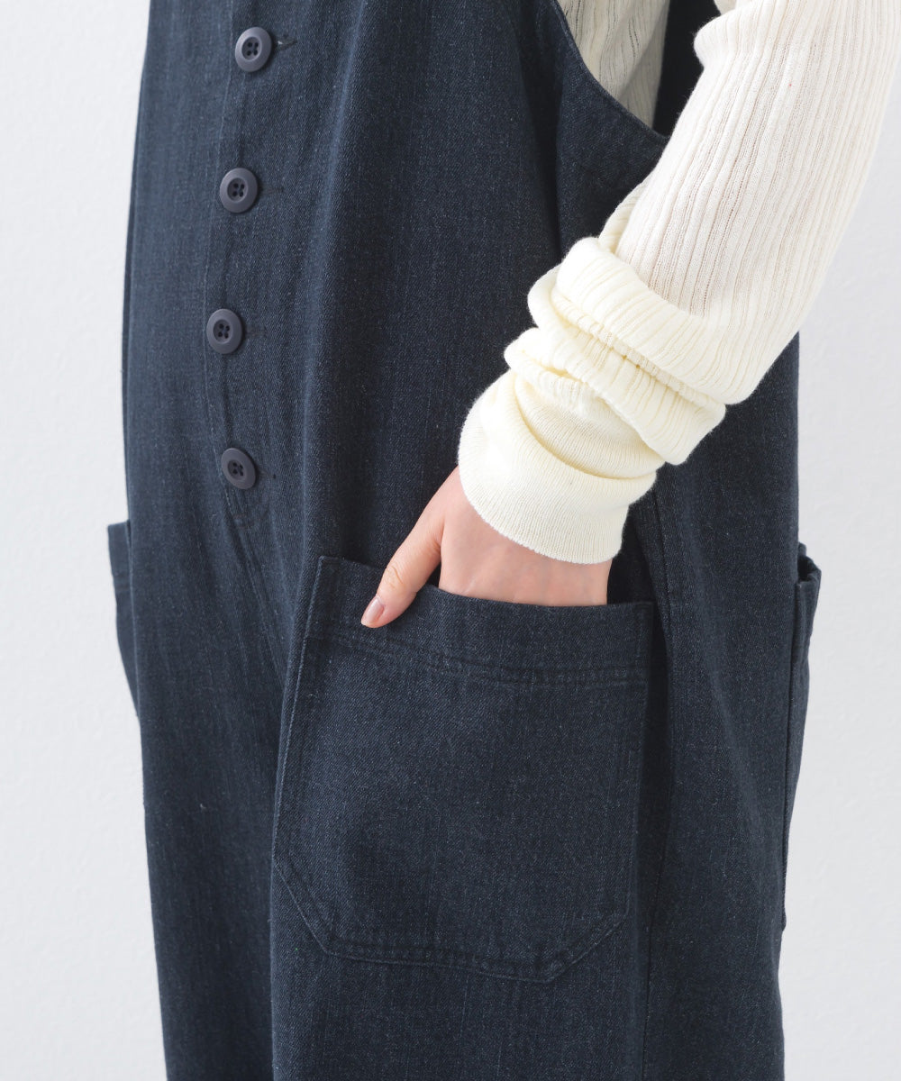 【OMNES】ワッシャーダンプ＆デニムサロペット【253W427OMN068】