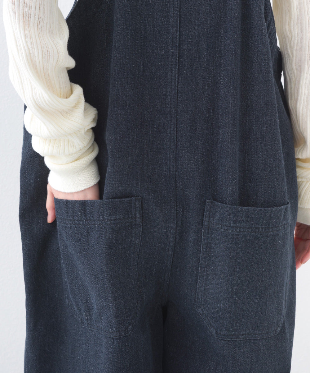 【OMNES】ワッシャーダンプ＆デニムサロペット【253W427OMN068】