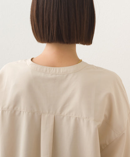 【OMNES】テックコットンバンドカラー長袖シャツ【253W427OMN069】