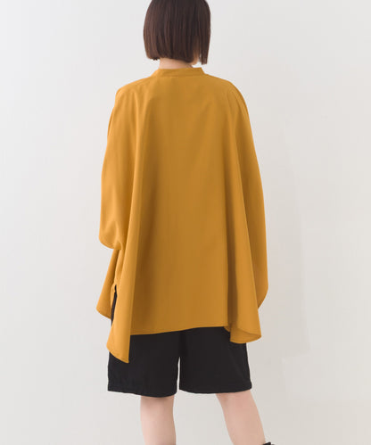 【OMNES】テックコットンワイドシルエットポンチョシャツブラウス【253W427OMN071】