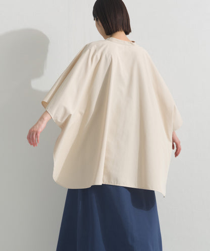 【OMNES】テックコットンワイドシルエットポンチョシャツブラウス【253W427OMN071】