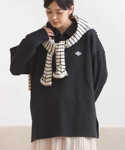 【OMNES】テック裏毛ポロスウェット長袖プルオーバー【253W427OMN076】