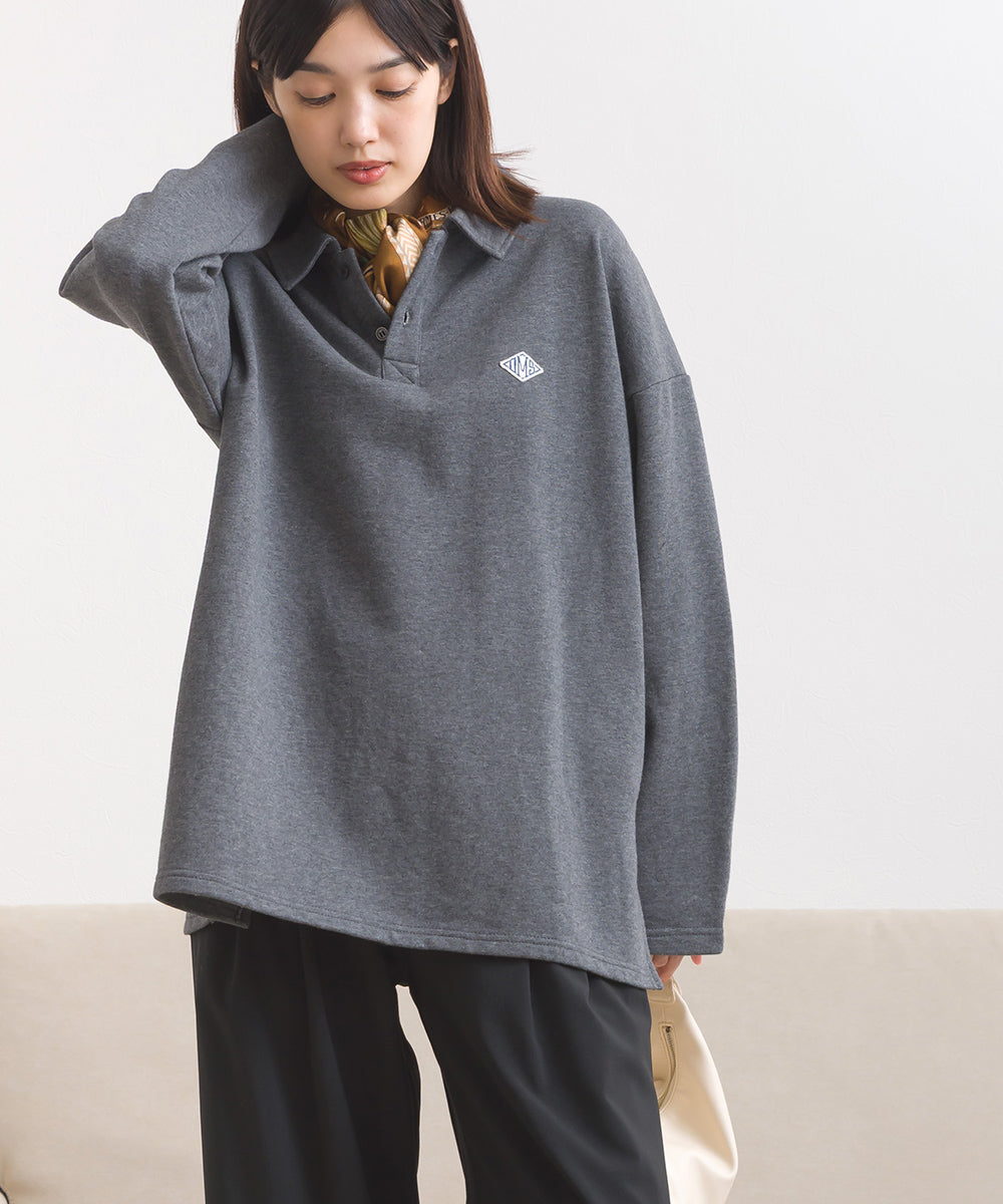 【OMNES】テック裏毛ポロスウェット長袖プルオーバー【253W427OMN076】