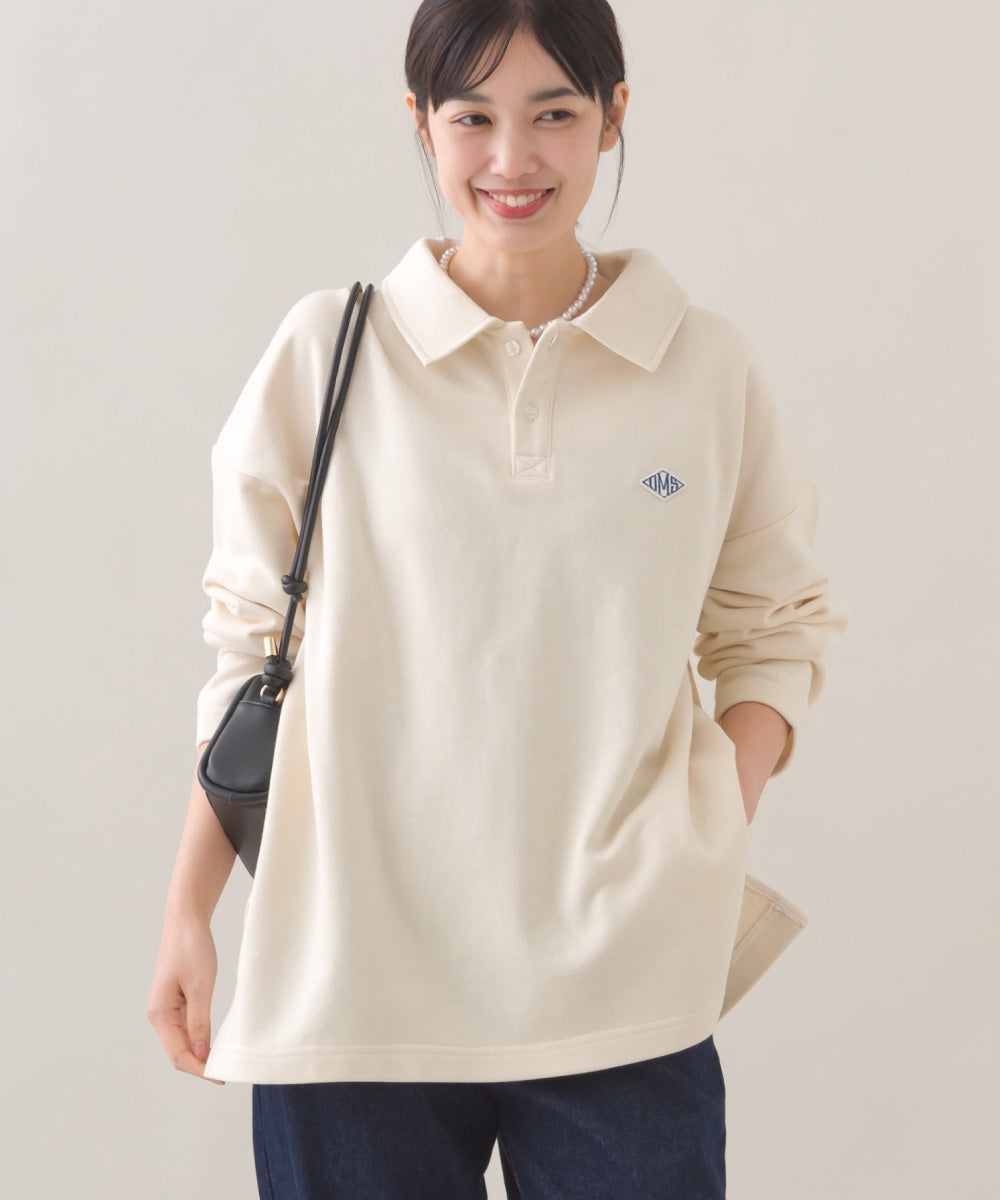 【OMNES】テック裏毛ポロスウェット長袖プルオーバー【253W427OMN076】