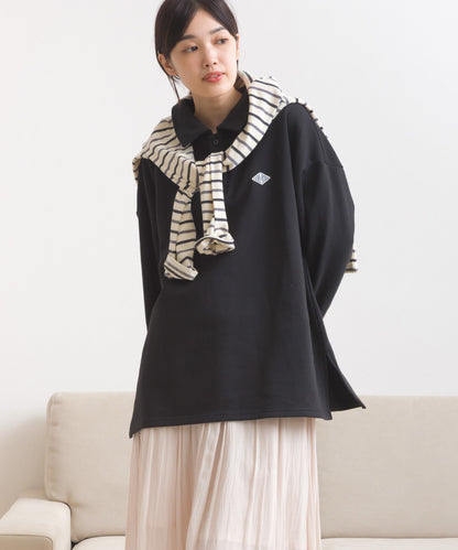 【OMNES】テック裏毛ポロスウェット長袖プルオーバー【253W427OMN076】