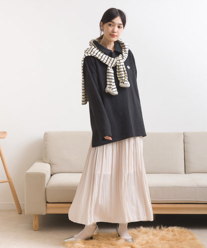 【OMNES】テック裏毛ポロスウェット長袖プルオーバー【253W427OMN076】